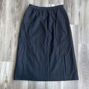 Vintage 70s Pendleton Wool Skirt Women's Size 12 Black A-Line Midi USA‎ Made